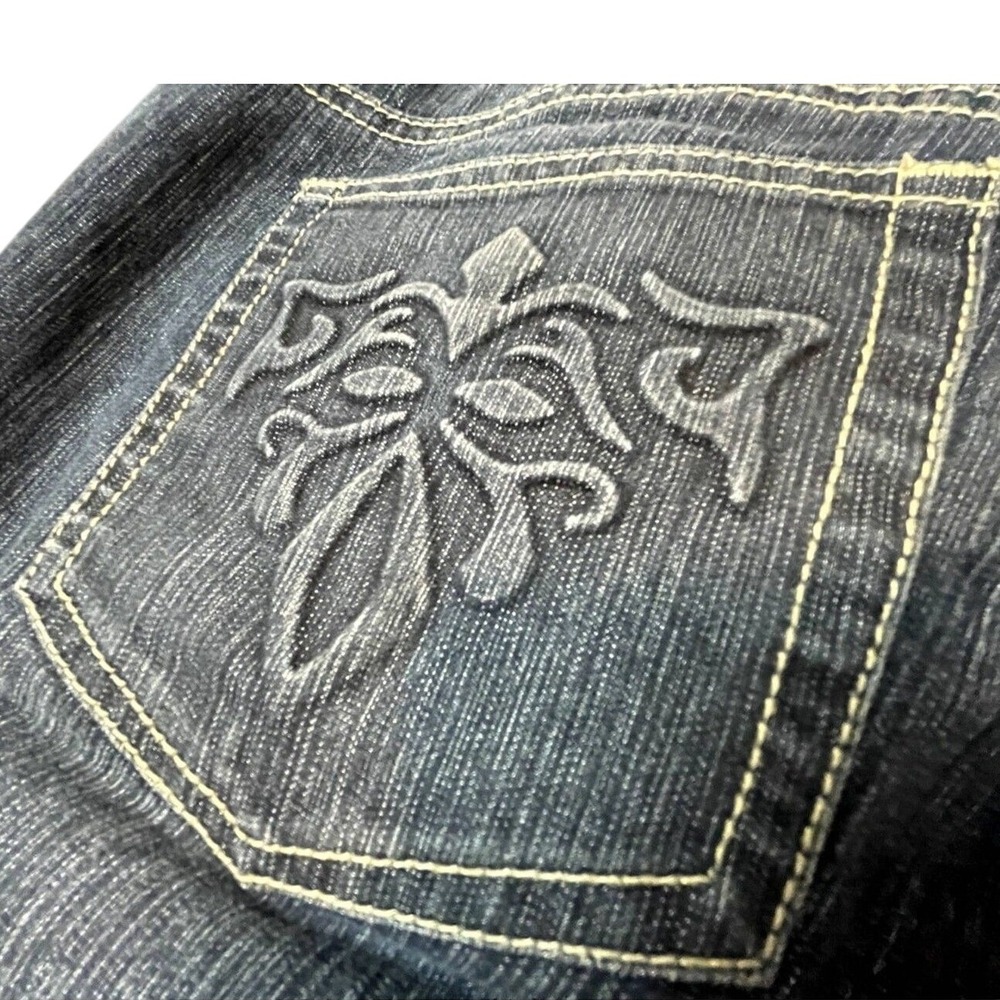 WILLI SMITH Jeans (14)(38x32) Womens Curvy Plus Embossed Pocket Stretch Wide Leg - Picture 7 of 8
